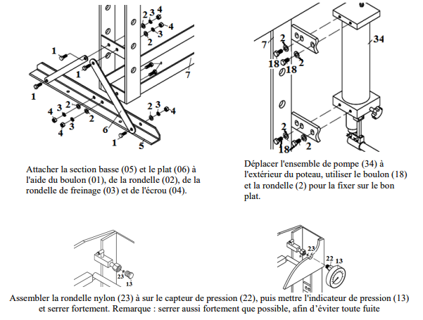 Montage presse d'atelier